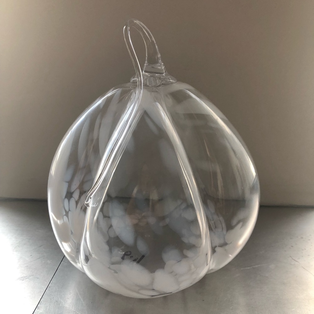 Rare Vintage signed art glass pumpkin/gourd